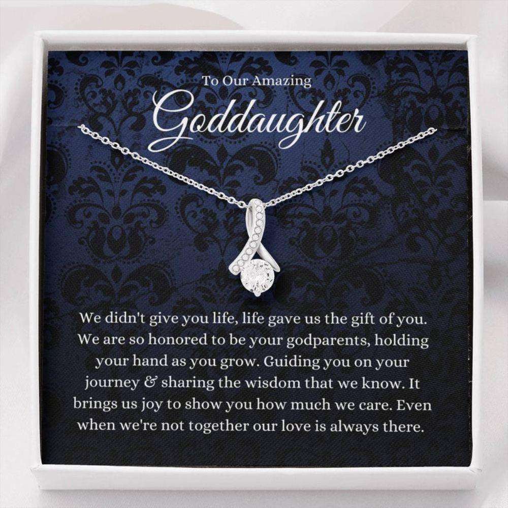 Goddaughter Necklace, Gifts For Goddaughter From Godparents, First Communion Necklace Gifts For Daughter Rakva