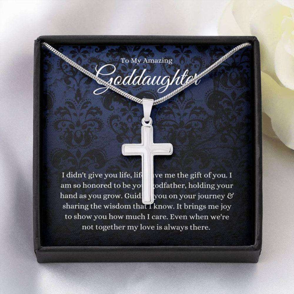 Goddaughter Necklace Gifts From Godfather, Baptism Gift, First Communion Necklace Gift For Girls Gifts For Daughter Rakva