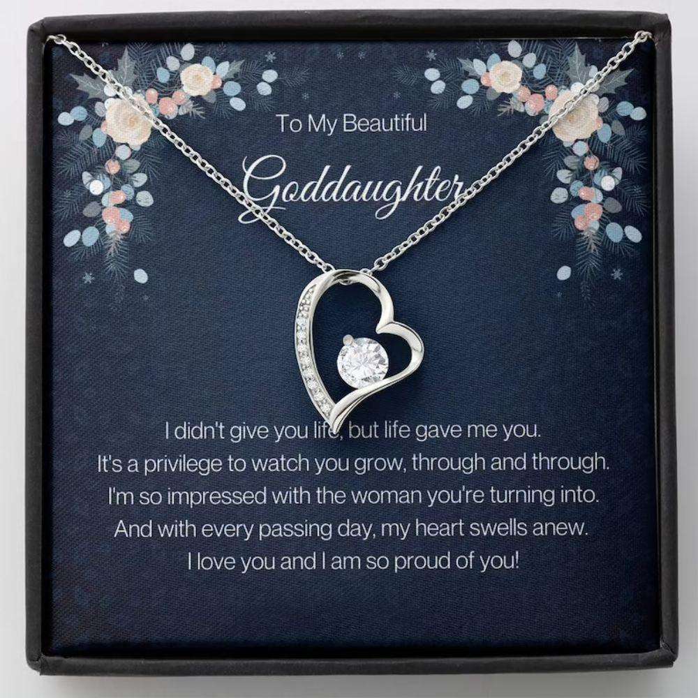 Goddaughter Necklace, Goddaughter Gift, Birthday Christmas Gift Necklace To Goddaughter Gifts For Daughter Rakva