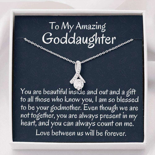 Goddaughter Necklace, To My Goddaughter Gift From Godmother Necklace Gift For Baptism, Confirmation, Graduation Birthday Gifts For Daughter Rakva