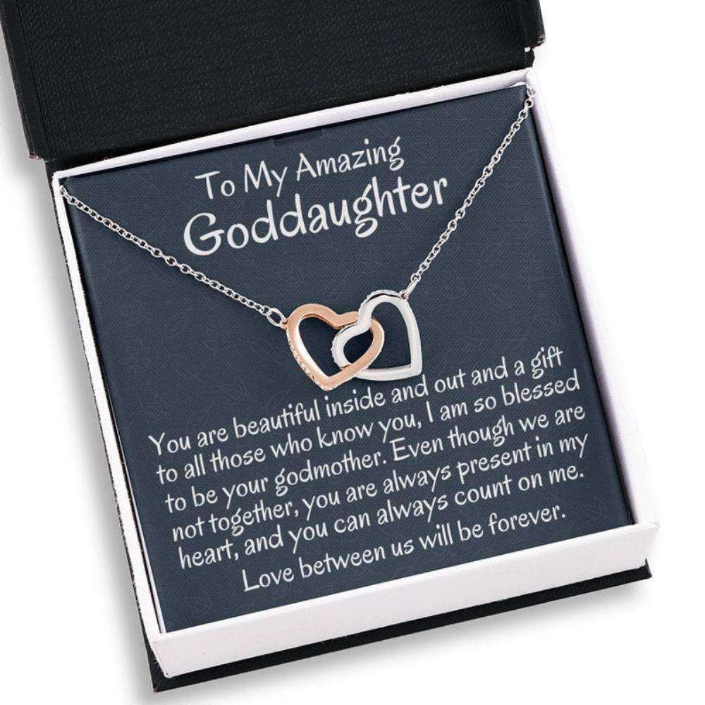 Goddaughter Necklace, To My Goddaughter Gift From Godmother Necklace Gift For Baptism, Confirmation, Graduation Birthday Gifts For Daughter Rakva