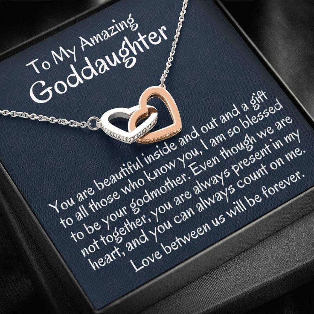 Goddaughter Necklace, To My Goddaughter Gift From Godmother Necklace Gift For Baptism, Confirmation, Graduation Birthday Gifts For Daughter Rakva