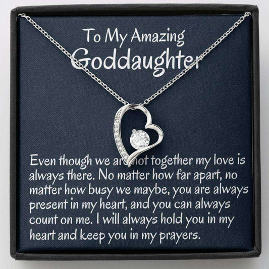 Goddaughter Necklace, To My Goddaughter Gift From Godmother Necklace Gift For Baptism, Confirmation, Graduation Birthday Gifts For Daughter Rakva