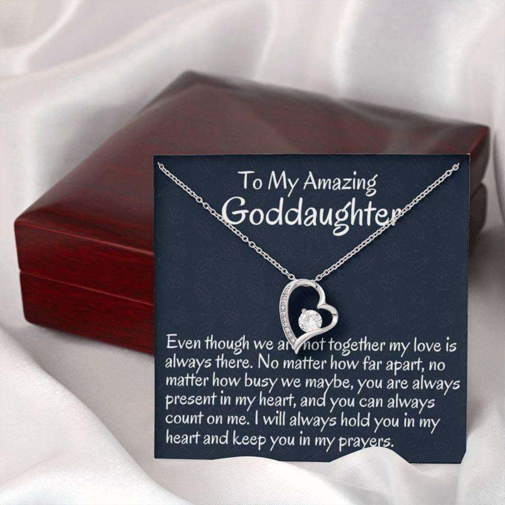 Goddaughter Necklace, To My Goddaughter Gift From Godmother Necklace Gift For Baptism, Confirmation, Graduation Birthday Gifts For Daughter Rakva