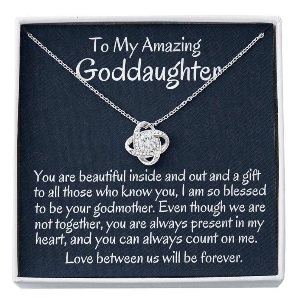 Goddaughter Necklace, To My Goddaughter Gift From Godmother Necklace Gift For Baptism, Confirmation, Graduation Birthday Gifts For Daughter Rakva