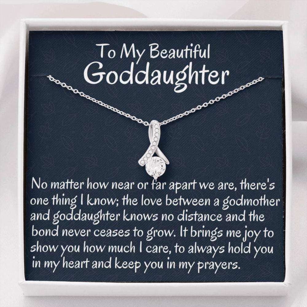 Goddaughter Necklace, To My Goddaughter Necklace Gift From Godmother, Gift For First Communion, Confirmation, Birthday Gifts For Daughter Rakva