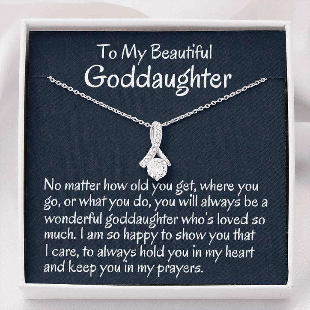 Goddaughter Necklace, To My Goddaughter Necklace Gift From Godmother Necklace Gift For First Communion, Confirmation, Birthday Gifts For Daughter Rakva