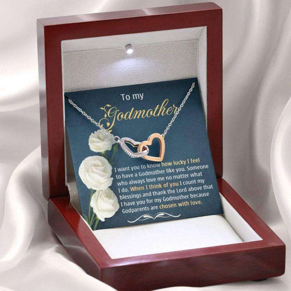 Godmother Necklace Gift, Godmother Thank You, Will You Be My Godmother Necklace Gifts For Goddaughter / Godson Necklace Rakva