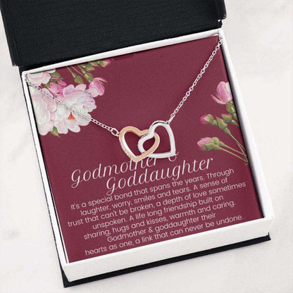 Godmother Necklace, Godmother & Goddaughter Necklace, Gift For Godmother And Goddaughter, Baptism Gift, Christmas Necklace Gifts For Daughter Rakva