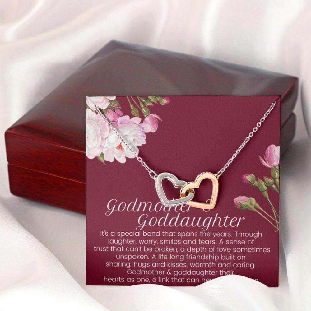 Godmother Necklace, Godmother & Goddaughter Necklace, Gift For Godmother And Goddaughter, Baptism Gift, Christmas Necklace Gifts For Daughter Rakva