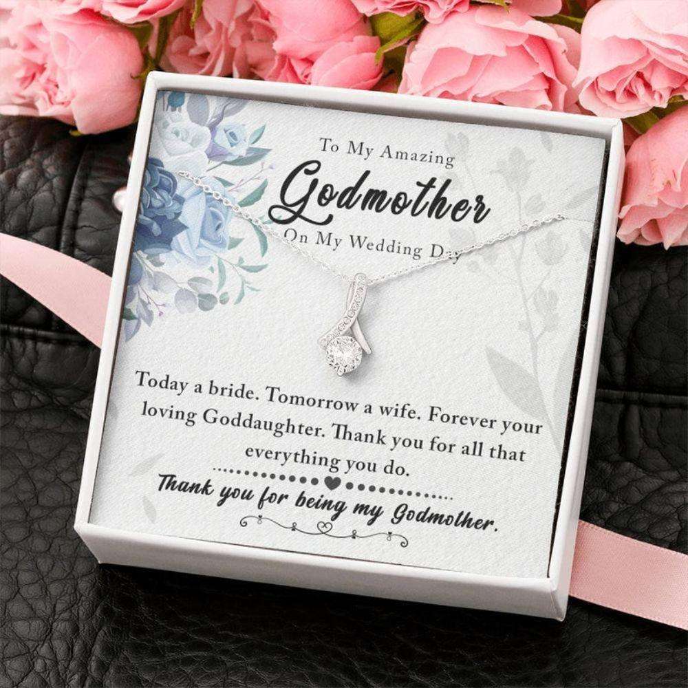 Godmother Necklace, Godmother Of The Bride Gift From Goddaughter, Gift From Goddaughter, Wedding Gift From Bride To Godmother Necklace Gifts For Daughter Rakva