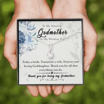 Godmother Necklace, Godmother Of The Bride Gift From Goddaughter, Gift From Goddaughter, Wedding Gift From Bride To Godmother Necklace Gifts For Daughter Rakva