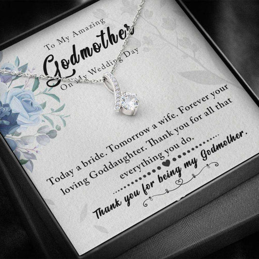 Godmother Necklace, Godmother Of The Bride Gift From Goddaughter, Wedding Gift From Goddaughter, Wedding Gift From Bride To Godmother Gifts For Daughter Rakva