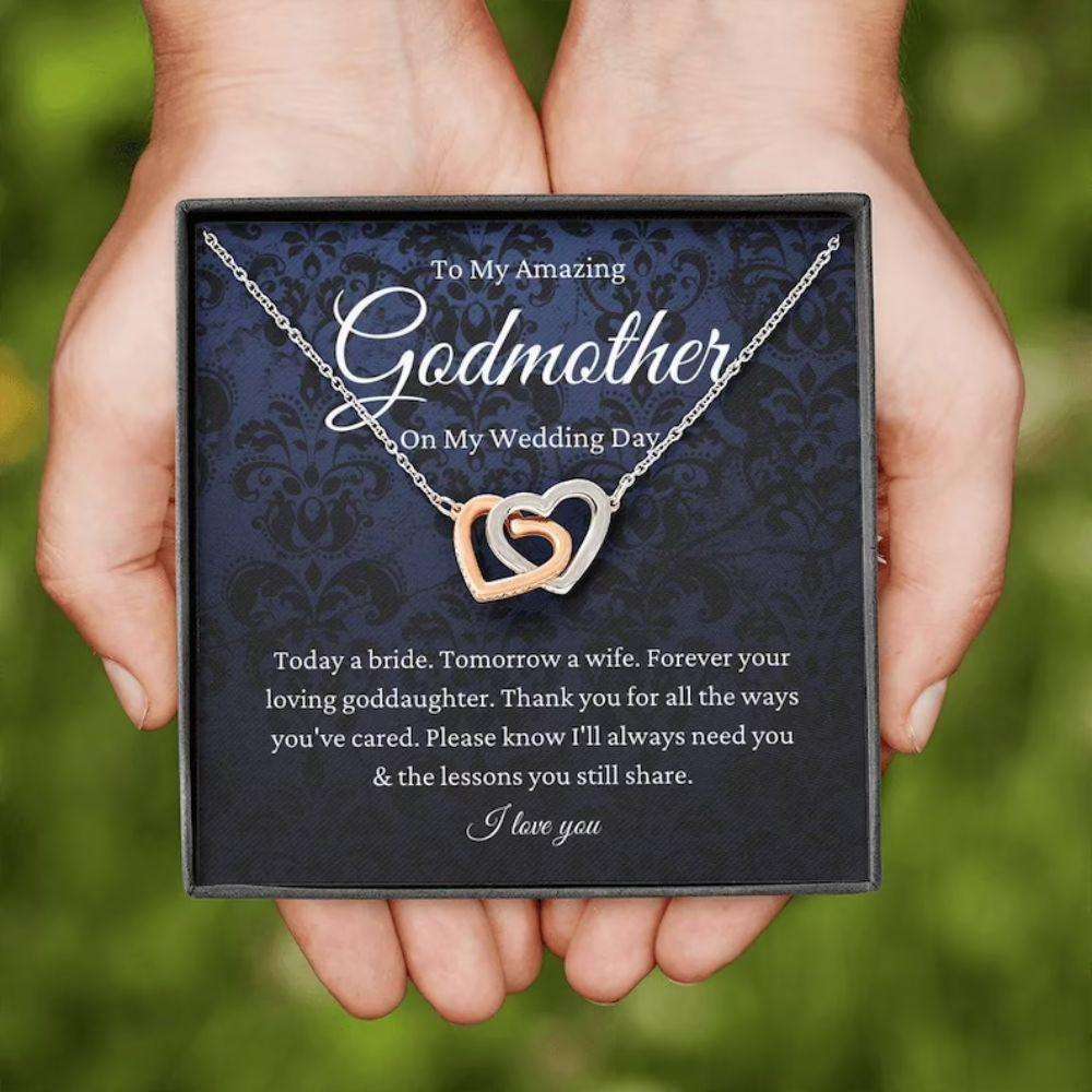 Godmother Necklace, Godmother Of The Bride Necklace Gift From Goddaughter, To Godmother Wedding Gift From Bride Gifts For Daughter Rakva