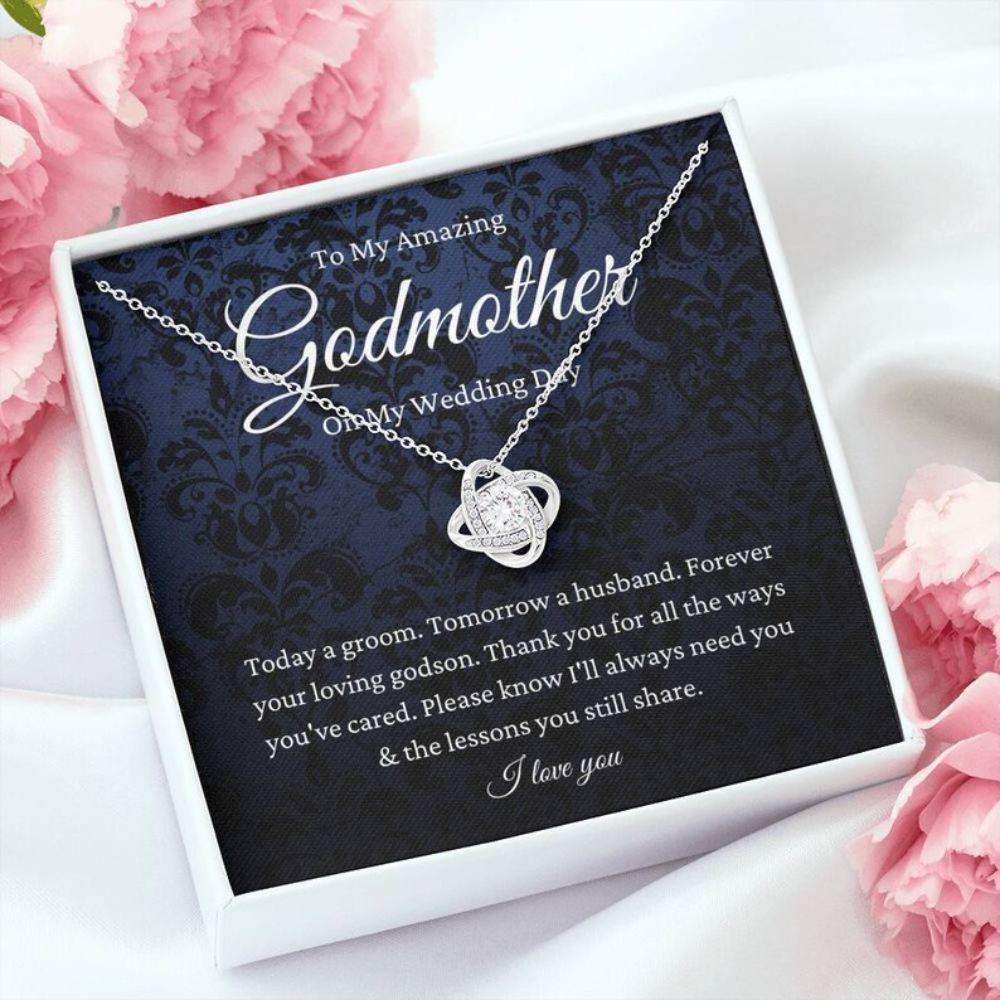 Godmother Necklace, Godmother Of The Groom Necklace Gift From Godson, Gift For Godmother From Godson Wedding Gifts For Godmother/ Godfather Rakva