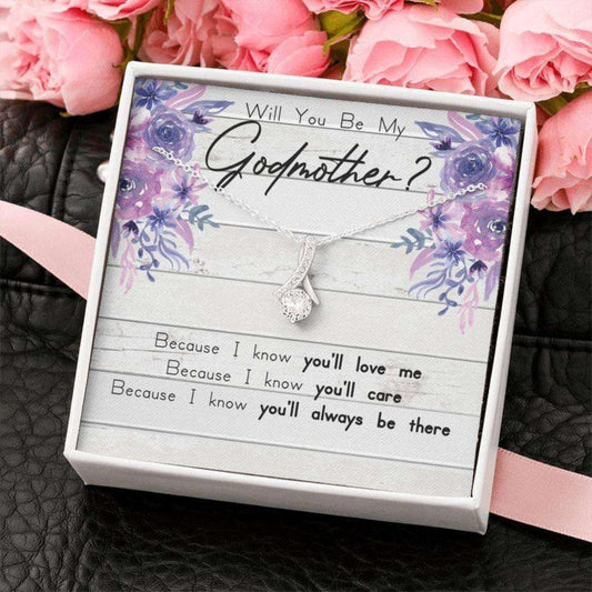 Godmother Necklace, Godmother Proposal Box, Godmother Gift, Will You Be My Godmother, Fairy Godmother, Promoted To Godmother Gifts For Godmother/ Godfather Rakva