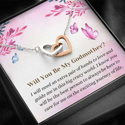 Godmother Necklace, Godmother Proposal Gift “ Will You Be My Godmother? “ Baptism Godmother “ Christening Necklace Gift Gifts For Godmother/ Godfather Rakva