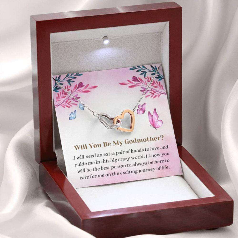 Godmother Necklace, Godmother Proposal Gift “ Will You Be My Godmother? “ Baptism Godmother “ Christening Necklace Gift Gifts For Godmother/ Godfather Rakva