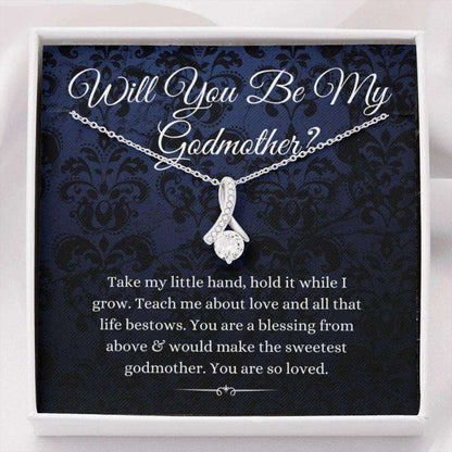 Godmother Necklace, Godmother Proposal Necklace, Will You Be My Godmother, Gift For Godmother Necklace Gifts For Goddaughter / Godson Necklace Rakva