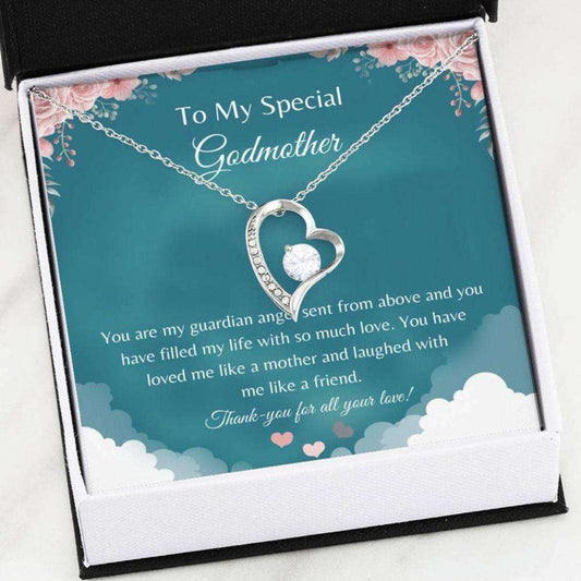 Godmother Necklace “ Thank You Godmother “ Baptism Gift “ Godmother Necklace Card “ Love For Godmother “ Family Keepsake Gifts For Godmother/ Godfather Rakva