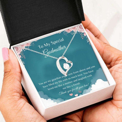 Godmother Necklace “ Thank You Godmother “ Baptism Gift “ Godmother Necklace Card “ Love For Godmother “ Family Keepsake Gifts For Godmother/ Godfather Rakva