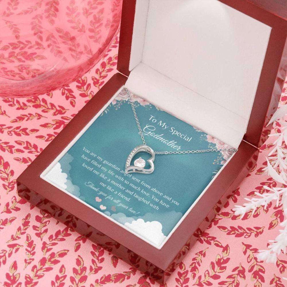 Godmother Necklace “ Thank You Godmother “ Baptism Gift “ Godmother Necklace Card “ Love For Godmother “ Family Keepsake Gifts For Godmother/ Godfather Rakva