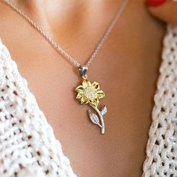 Golden Sunflower Sterling Silver Pendant Necklace By Rakva For Self Rakva