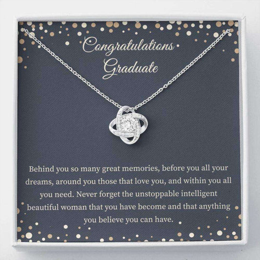 Graduation Necklace “ Gift For Graduate “ Love Knot Necklace “ Graduation Card “ Sweet Gift Ideas “ Highschool Graduation For Archievement Rakva