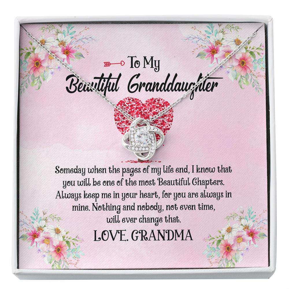 Granddaughter Gifts, Beautiful Page Life Most Chapter Keep In Heart Love Always, Necklaces From Grandma Grandmother Gifts For Daughter Rakva