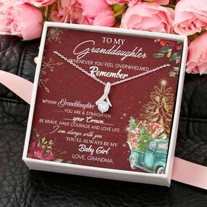 Granddaughter Necklace, Alluring Beauty “ Grandma To Granddaughter Christmas Necklace Gifts Gifts For Daughter Rakva