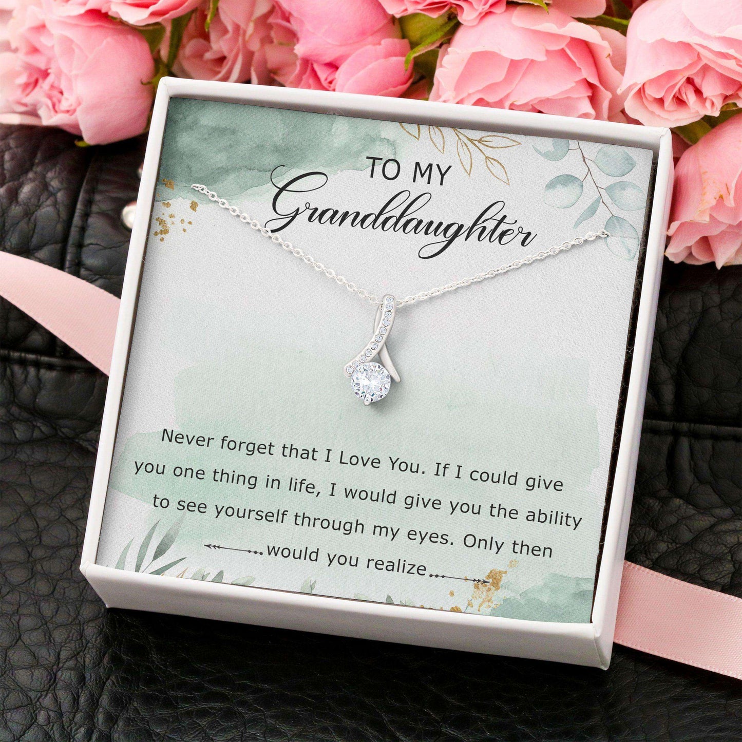 Granddaughter Necklace, Alluring Beauty Necklace “ Grandma To Granddaughter Gifts For Granddaughter Gifts For Daughter Rakva