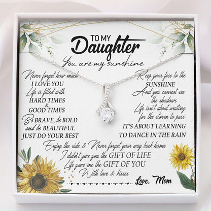 Granddaughter Necklace, Alluring Beauty “ To Granddaughter Keep Your Face To The Sunshine Necklace Gifts For Daughter Rakva