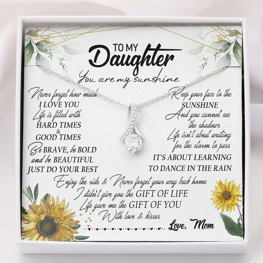 Granddaughter Necklace, Alluring Beauty “ To Granddaughter Keep Your Face To The Sunshine Necklace Gifts For Daughter Rakva