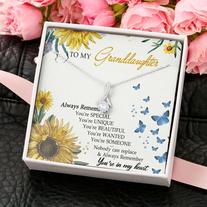 Granddaughter Necklace, Alluring Beauty “ To My Granddaughter Necklace V1 Gifts For Daughter Rakva