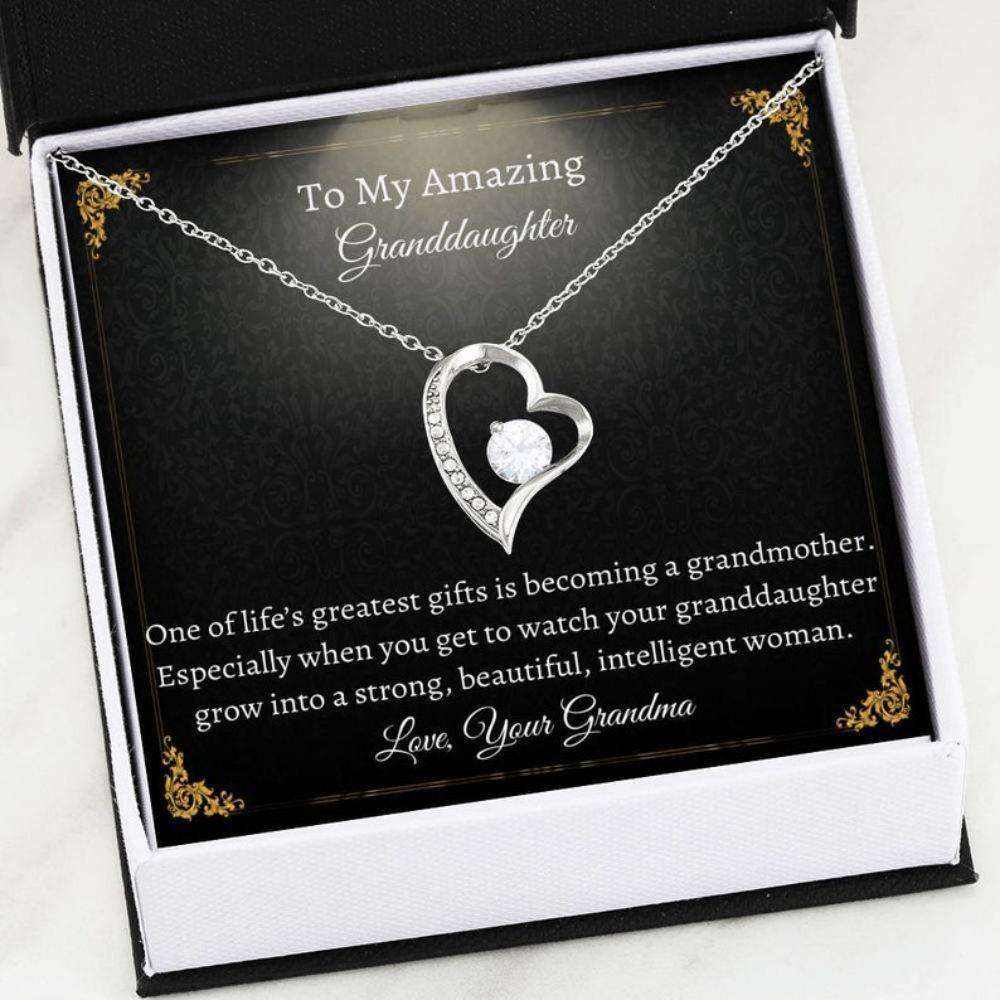 Granddaughter Necklace “ Best Granddaughter Ever “ Sweet Christmas Gift “ Sentimental Necklace “ Generations Keepsake “ Miss You Gift Gifts For Daughter Rakva