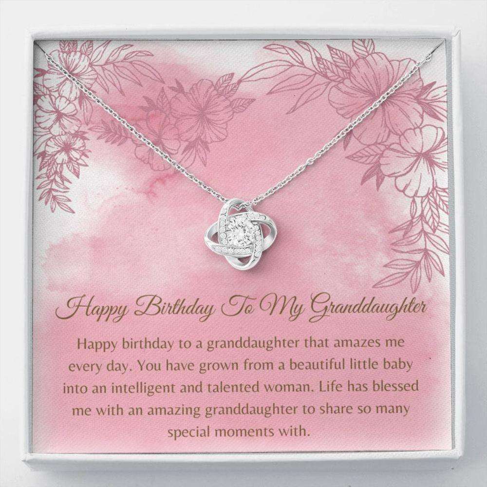 Granddaughter Necklace, Birthday Gift Granddaughter “ Necklace Card Gift “ Pretty Knot Necklace “ Love From Grandma Gifts For Daughter Rakva