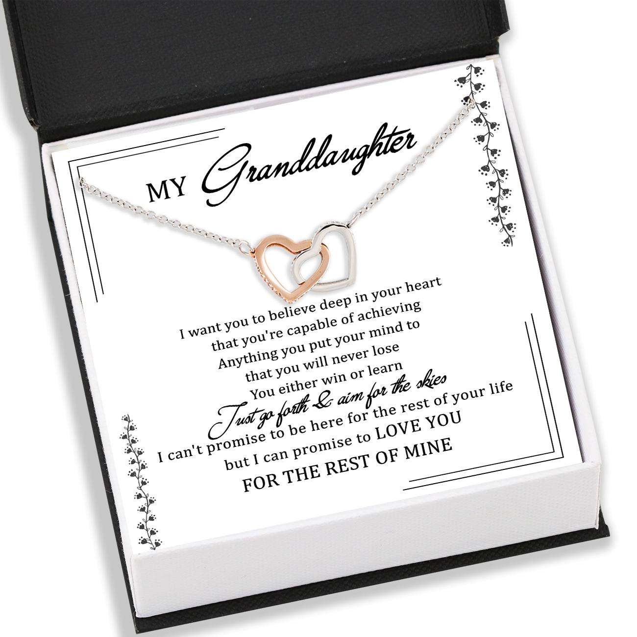 Granddaughter Necklace, Customize Name “ To Granddaughter Necklace Box Card Message “ Jewelry For Granddaughter For Her Gifts For Daughter Rakva