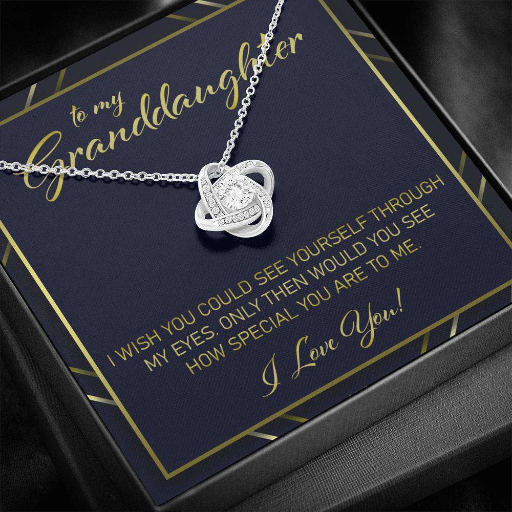 Granddaughter Necklace, Gift For Granddaughter From Grandma “ I Wish You Would See Yourself Through My Eyes Necklace Gifts For Daughter Rakva