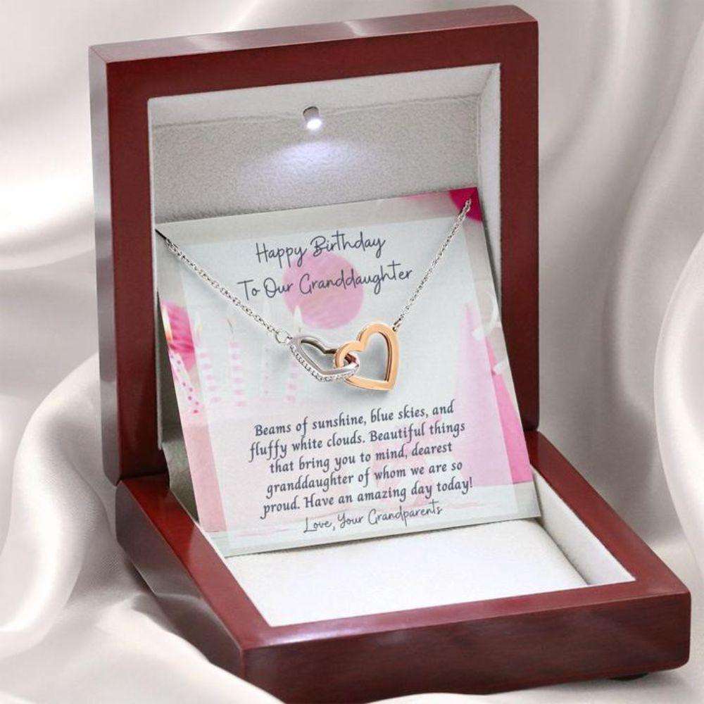 Granddaughter Necklace, Gift To Granddaughter “ Gift Necklace Message Card “ To Our Granddaughter Gifts For Daughter Rakva