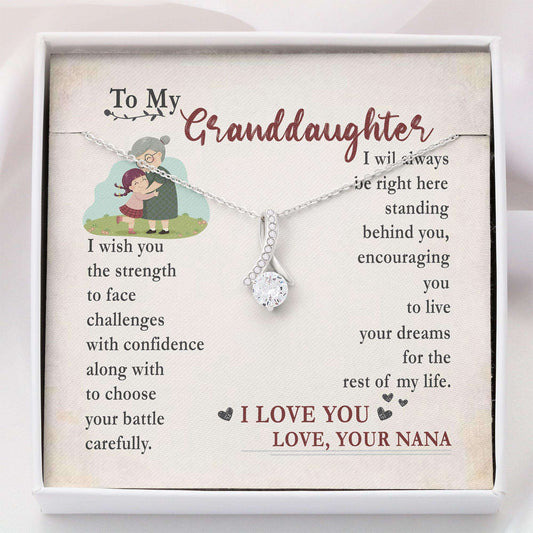 Granddaughter Necklace Gift “ To My Granddaughter Always Be Right Here “ Alluring Necklace Gifts For Daughter Rakva