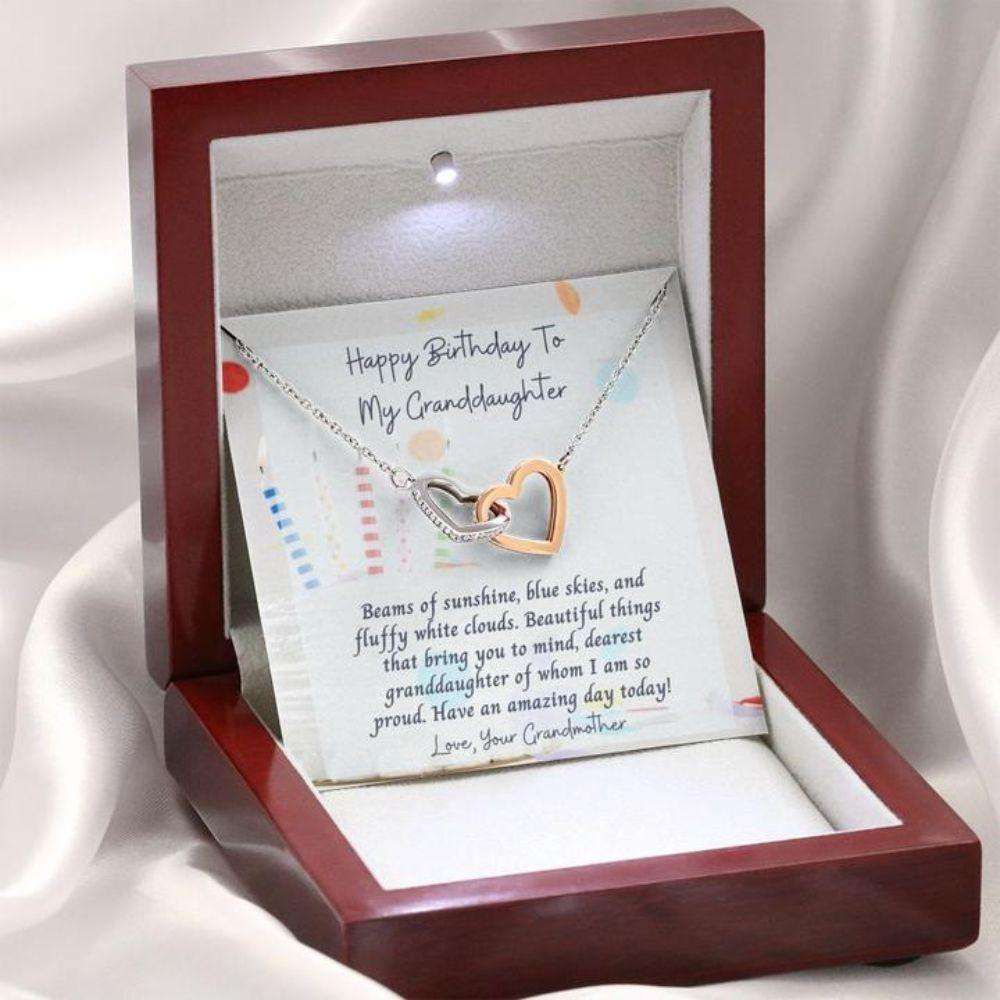 Granddaughter Necklace, Gift To My Granddaughter “ To My Granddaughter From Grandmother “ Happy Birthday Cake And Candles Gifts For Daughter Rakva