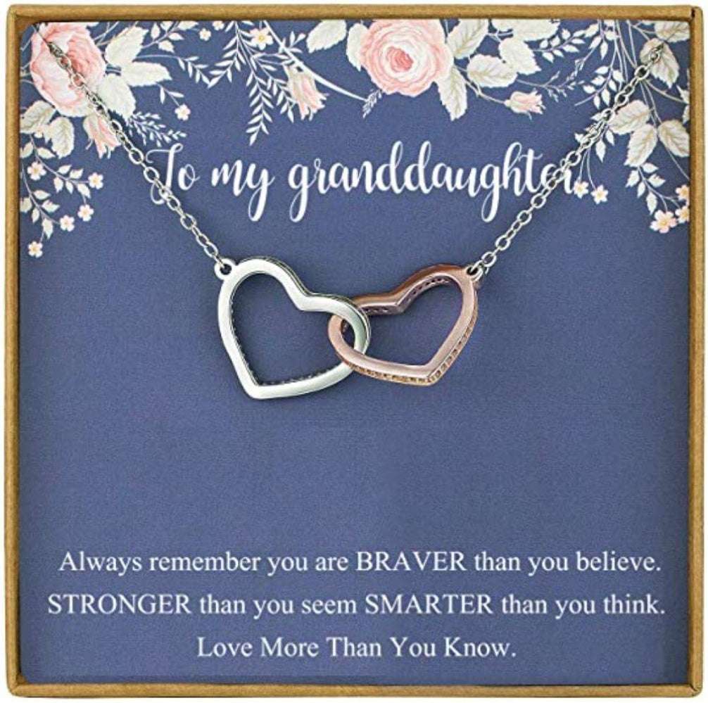 Granddaughter Necklace Gifts From Grandma, Granddaughter Birthday Necklace Gifts For Daughter Rakva