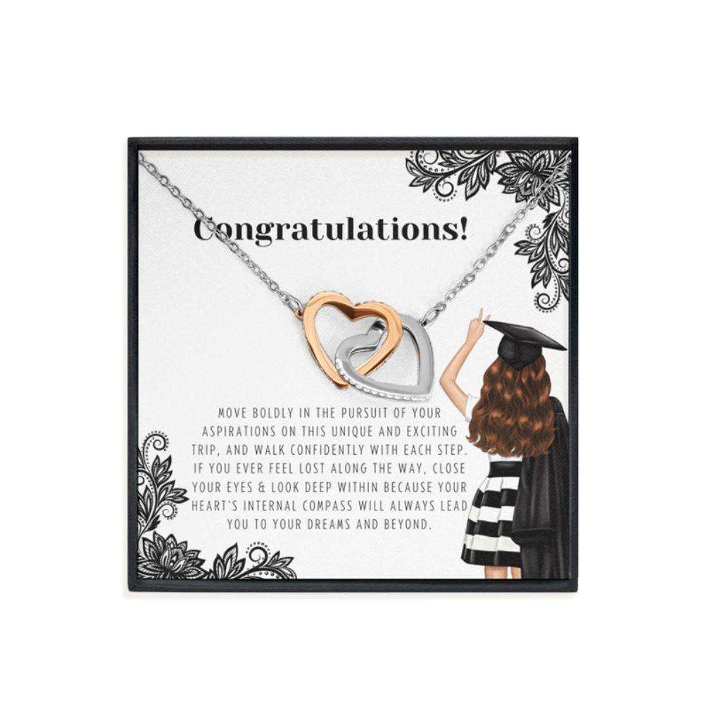 Granddaughter Necklace, Graduation Necklace For Granddaughter From Grandparents, High School Grad Gifts For Archievement Rakva