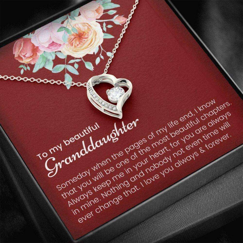 Granddaughter Necklace, Granddaughter Gift, Gift For Granddaughter From Grandparents, Birthday Christmas Necklace Gifts For Daughter Rakva