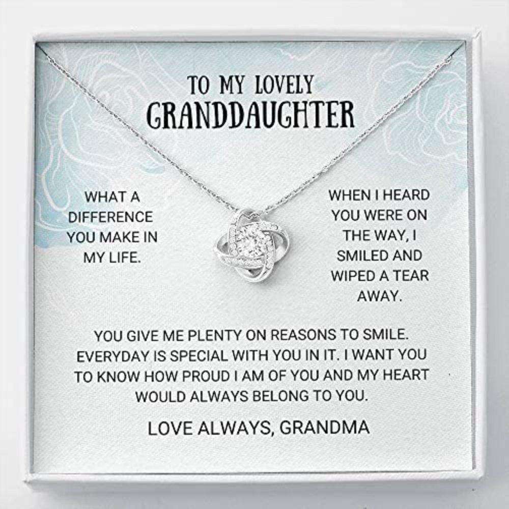 Granddaughter Necklace, Granddaughter Gift “ Reasons To Smile Necklace Gift From Grandma, Nana Gifts For Daughter Rakva