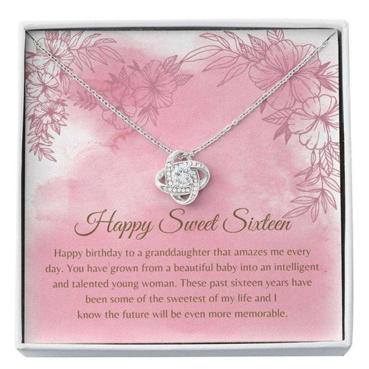 Granddaughter Necklace, Granddaughter Sweet 16 Gift “ Teen Granddaughter Gift “ Happy Sweet Sixteen “ Best Granddaughter 16Th Birthday Gift Gifts For Daughter Rakva