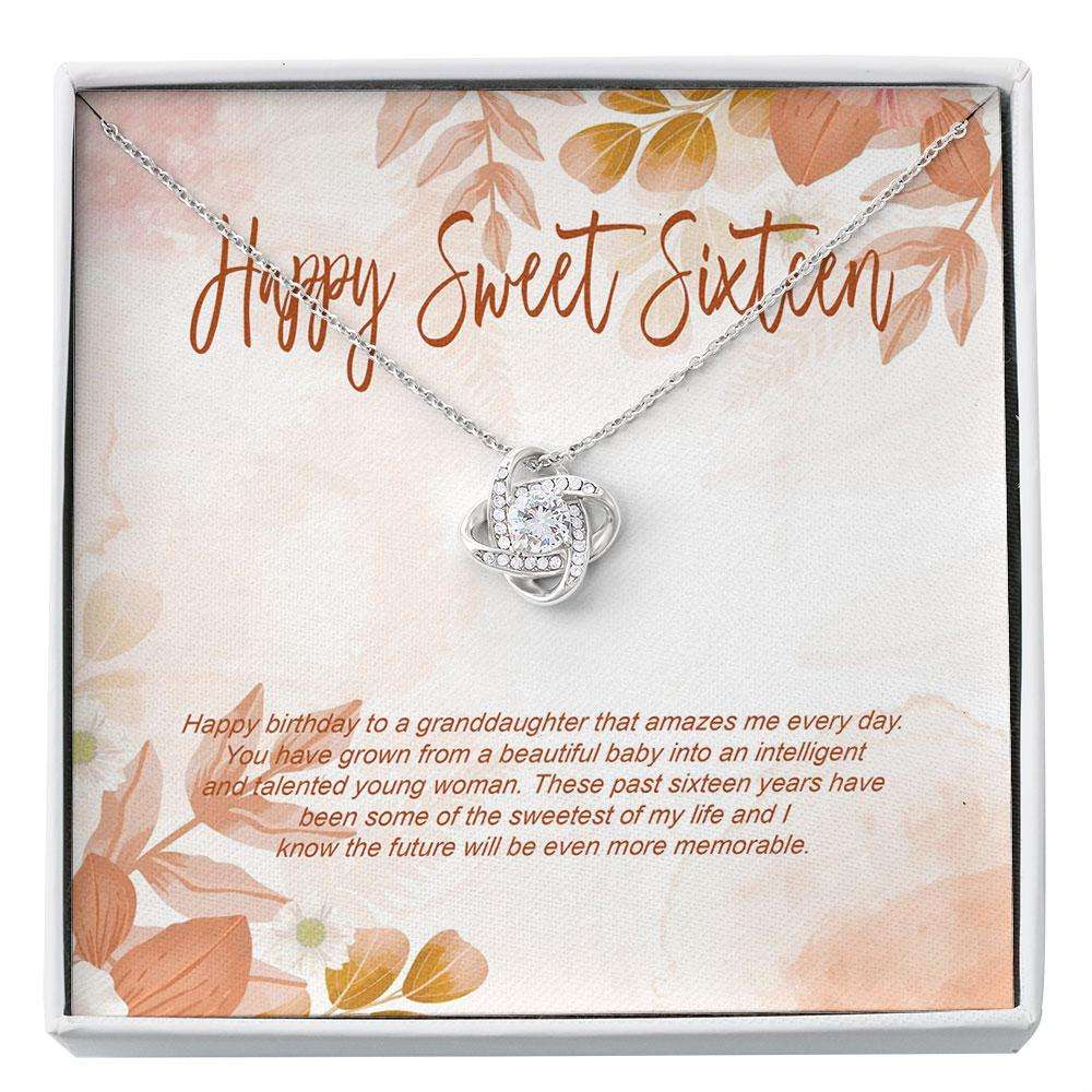 Granddaughter Necklace, Granddaughter Sweet 16Teen Granddaughter Gift Happy Sweet Sixtee Nbirthday Necklace Gifts For Daughter Rakva