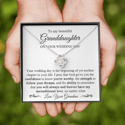 Granddaughter Necklace, Granddaughter Wedding Necklace From Grandma, To Granddaughter Gift On Your Wedding Day, Bride Jewelry From Grandma Gifts For Daughter Rakva