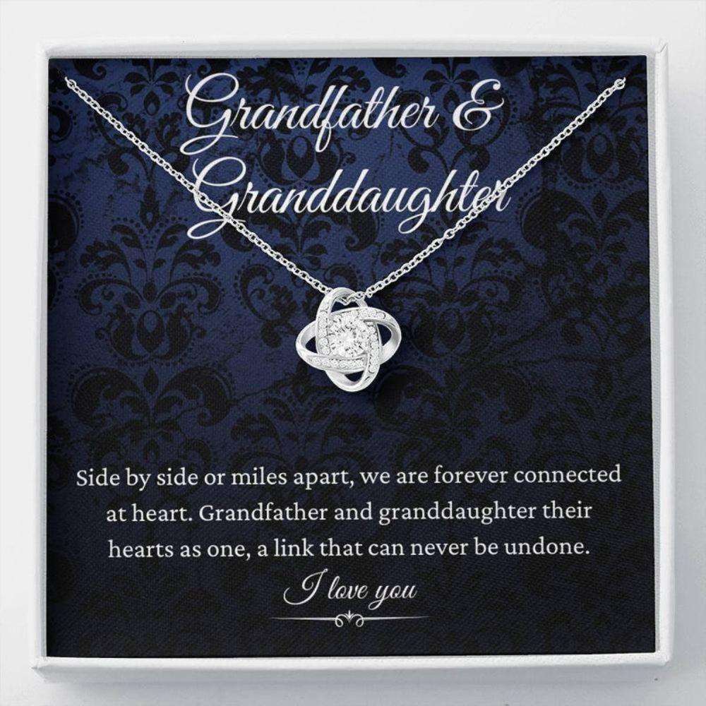 Granddaughter Necklace, Grandfather & Granddaughter Necklace, Birthday Gift For Granddaughter From Grandpa Gifts For Daughter Rakva