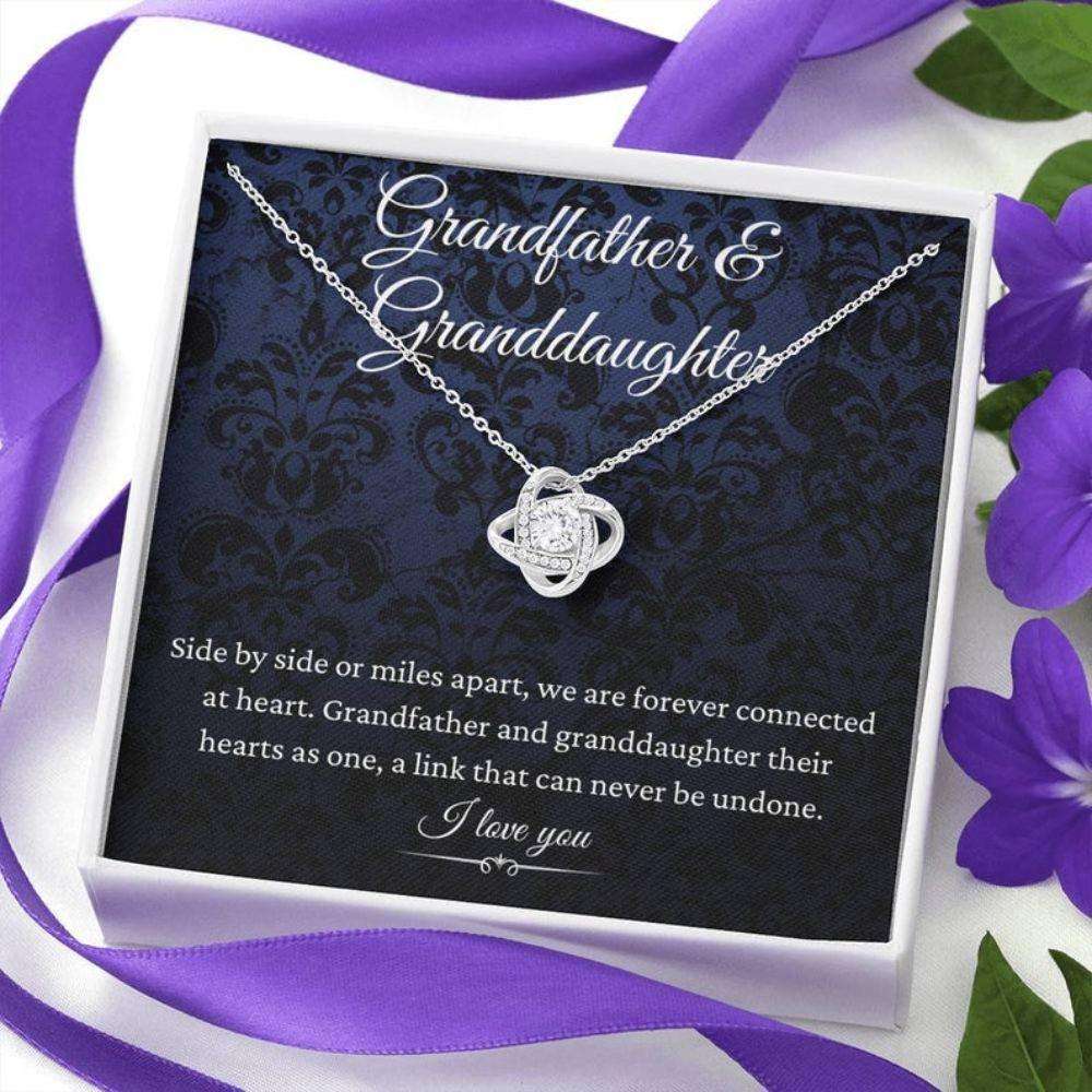 Granddaughter Necklace, Grandfather & Granddaughter Necklace, Birthday Gift For Granddaughter From Grandpa Gifts For Daughter Rakva